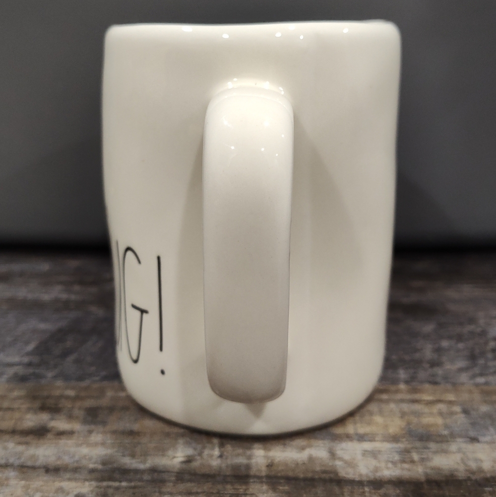 Rae Dunn "Bah, Humbug!" Ceramic Mug, Artisan Collection By Magenta, White/Black - Picture 2 of 6
